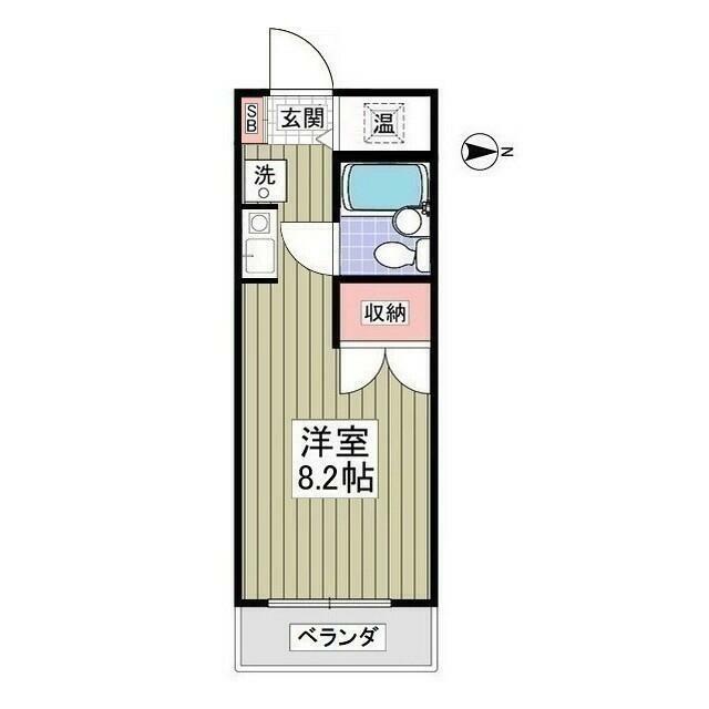 リュミエ本厚木(ワンルーム/1階)の間取り写真
