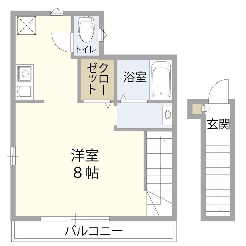 メゾン希II(ワンルーム/2階)の間取り写真