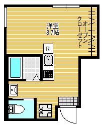 アンフィールド品川(ワンルーム/1階)の間取り写真