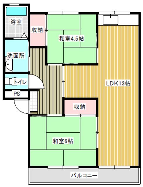 メゾンドダイニチ(2LDK/1階)の間取り写真