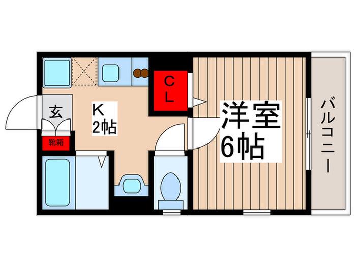 ウルーメゾン北砂(1K/3階)の間取り写真