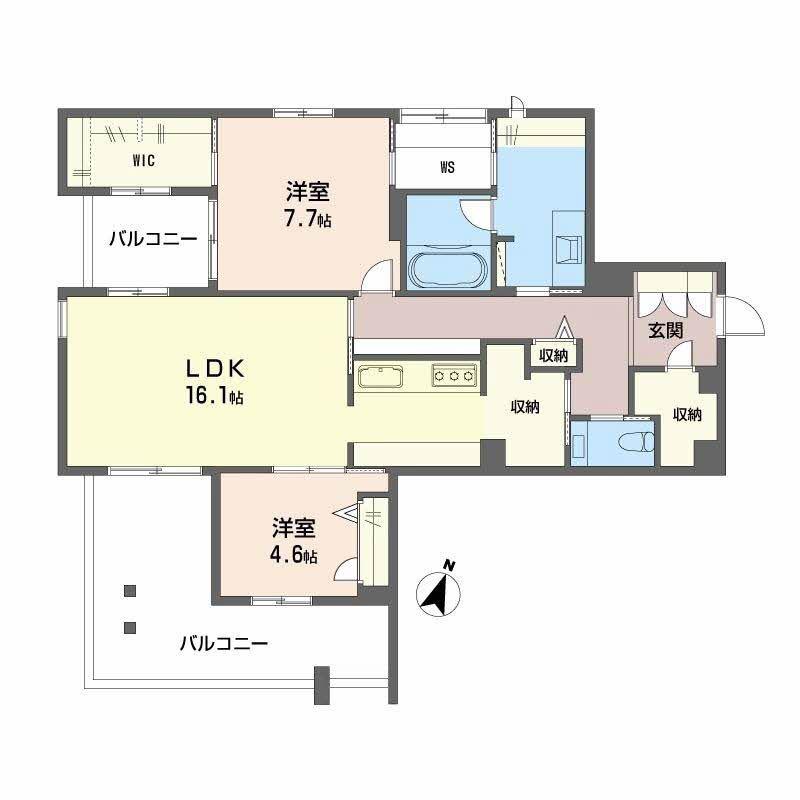 ミュリエル箕面(2LDK/3階)の間取り写真