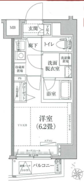 アイル横浜ノース(1K/3階)の間取り写真
