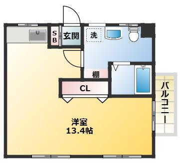カーサ東向島(ワンルーム/4階)の間取り写真