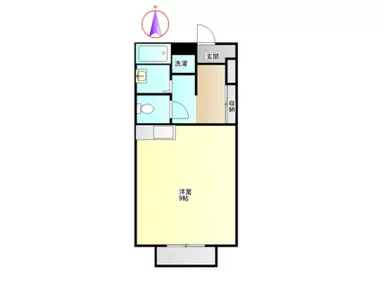 パレス日野(ワンルーム/2階)の間取り写真