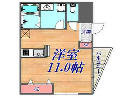 T-BOX(ワンルーム/1階)の間取り写真