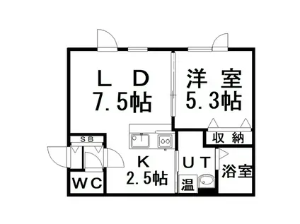 GRACE BRETON(1LDK/2階)の間取り写真