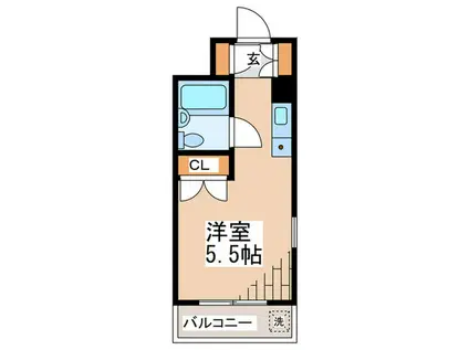 ドムス千代田(ワンルーム/2階)の間取り写真
