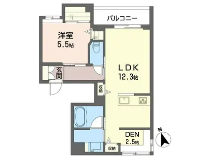 セレッソ浅草(1LDK/2階)の間取り写真