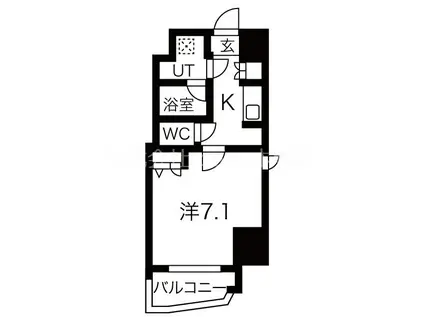W-STYLE大阪天満宮(1K/3階)の間取り写真