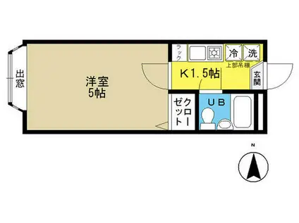 HOUSE・MEJIRO(1K/2階)の間取り写真