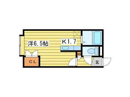 ローヤルハイツ文京台(1K/2階)の間取り写真