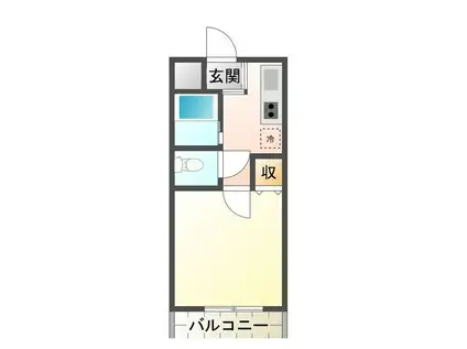 プリンセスマンション(1K/4階)の間取り写真