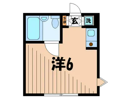 CITYHOUSE石川台(ワンルーム/1階)の間取り写真