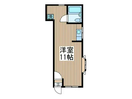 酒井アパ-ト(ワンルーム/1階)の間取り写真