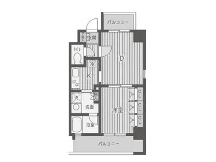 パークフラッツ渋谷代官山(1DK/9階)の間取り写真
