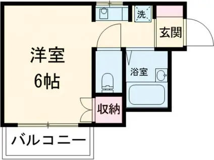 メゾンファインIII(ワンルーム/1階)の間取り写真