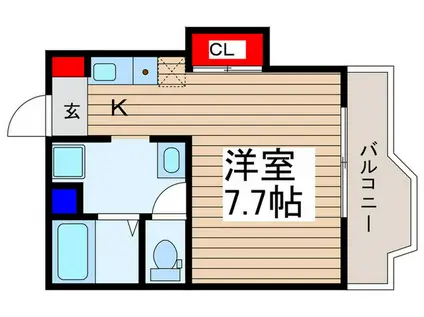 スターハイム三芳(1K/2階)の間取り写真