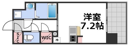 レジュールアッシュ桜宮リバーコート(ワンルーム/7階)の間取り写真