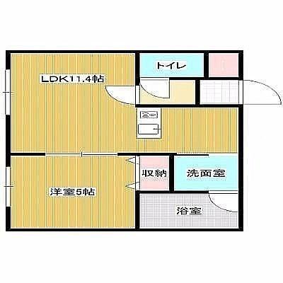 サンライズ(1LDK/2階)の間取り写真