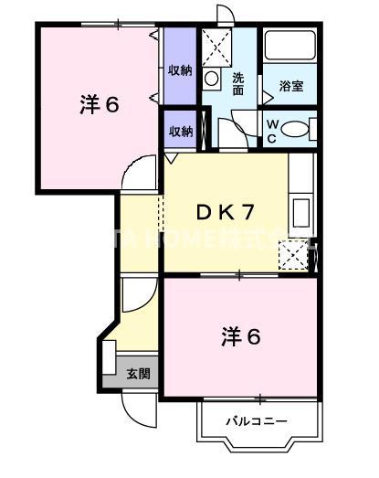 エトワール・M II(2DK/1階)の間取り写真