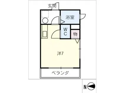 スペースヒルズ(1K/2階)の間取り写真