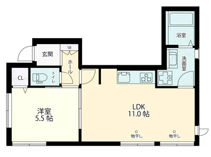 MHAUS(1LDK/1階)の間取り写真