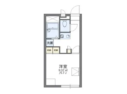 レオパレスベル ツリーII(1K/2階)の間取り写真