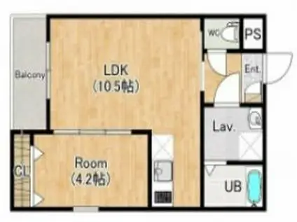 ジーメゾン明石東二見(1LDK/2階)の間取り写真