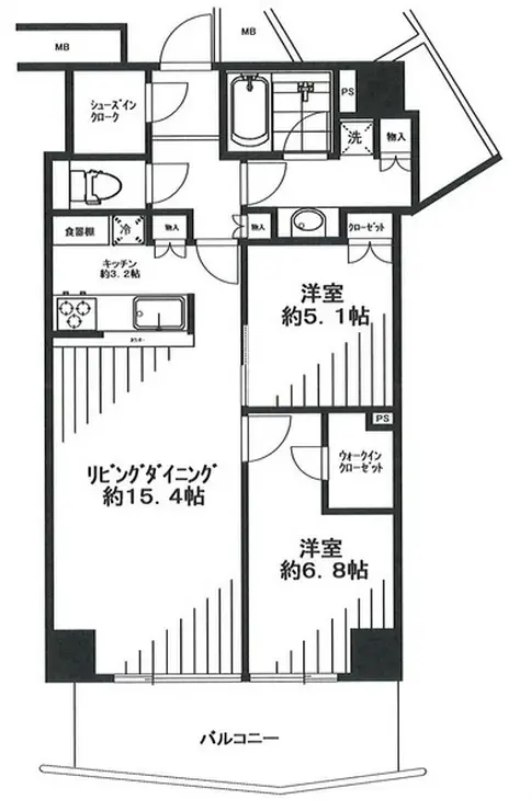 キャピタルマークタワー 32階階 間取り