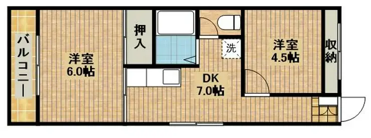 蟹ヶ谷ハイツ 3階階 間取り