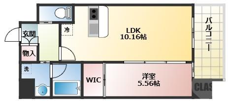 プレジオ西中島ASIAN(1LDK/11階)の間取り写真