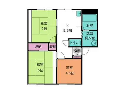 フレグランス南本郷A(3DK/2階)の間取り写真