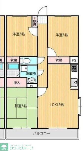 シティパレス(3LDK/2階)の間取り写真