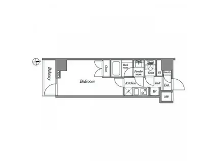 ザ・レジデンス神楽坂I(1K/1階)の間取り写真