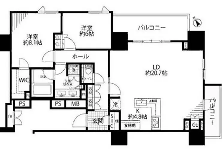 ブランズ愛宕虎ノ門 16階階 間取り