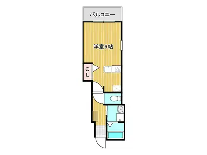 ピアボヌールIIIIII(1K/1階)の間取り写真