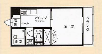 DI住吉コーポ(1K/3階)の間取り写真