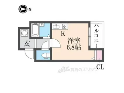 Mプラザ香里弐番館(ワンルーム/10階)の間取り写真