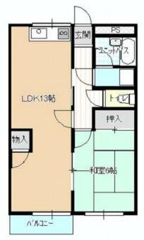 コーポ希望(1LDK/2階)の間取り写真