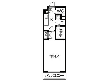 シティライフ本山東(1K/5階)の間取り写真