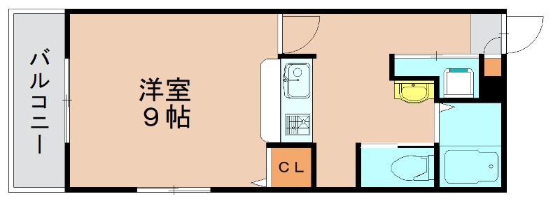 クラウンズワン箱崎(1K/4階)の間取り写真