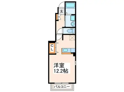 メゾンブリーズ(ワンルーム/1階)の間取り写真