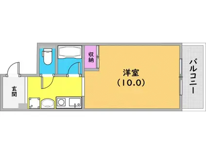 ヌーベルダルマビル(1K/3階)の間取り写真