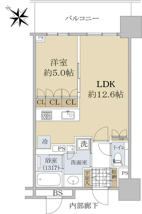 ブランズタワー豊洲 21階階 間取り
