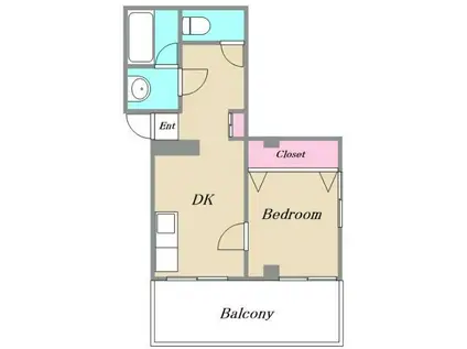 R-STYLE武蔵境(1DK/5階)の間取り写真