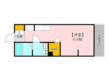 エタニティ八幡(ワンルーム/2階)の間取り写真