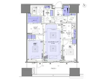 麻布台ヒルズレジデンスB(2SLDK/9階)の間取り写真