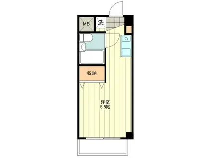 ONES RESIDENCE立川錦町(ワンルーム/4階)の間取り写真