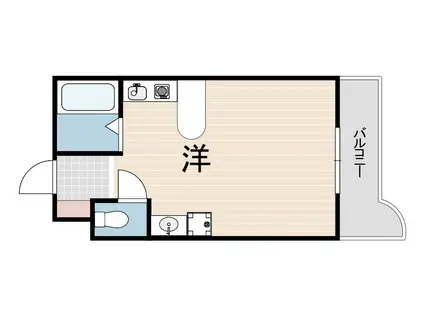 ロイヤルハイツ夙川(ワンルーム/3階)の間取り写真